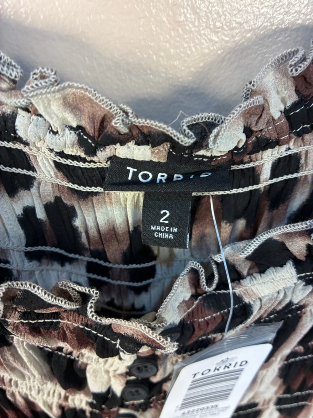 Torrid Chiffon Leopard Print Button Up Tunic Dress - Picture 3 of 9